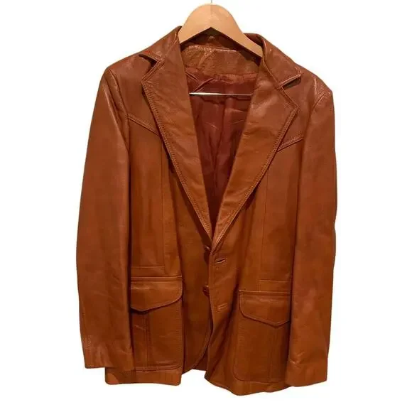 Tony Lama Vintage Leather Mens Jacket Size 40 - Picture 3 of 8